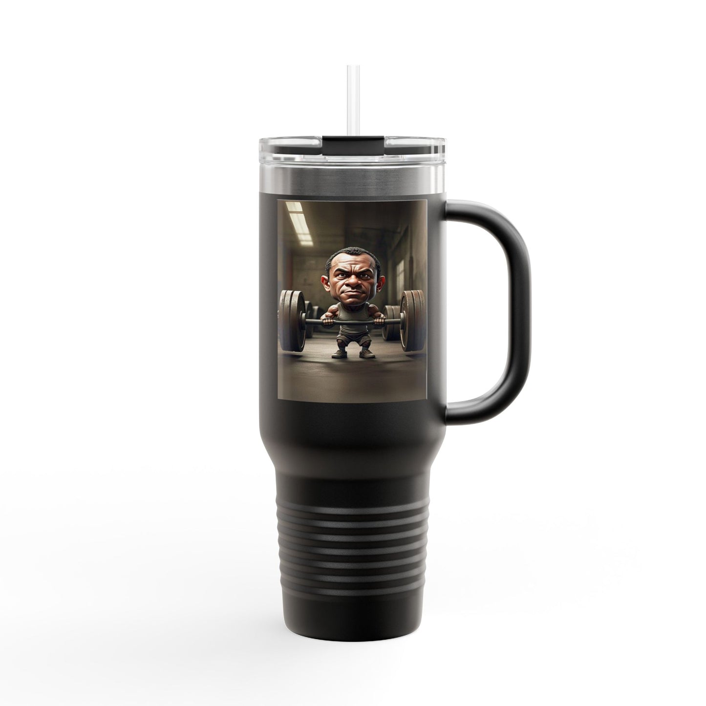 Funny Insulated Travel Mug - 40oz Motivational Humor Gift for Gym Lovers