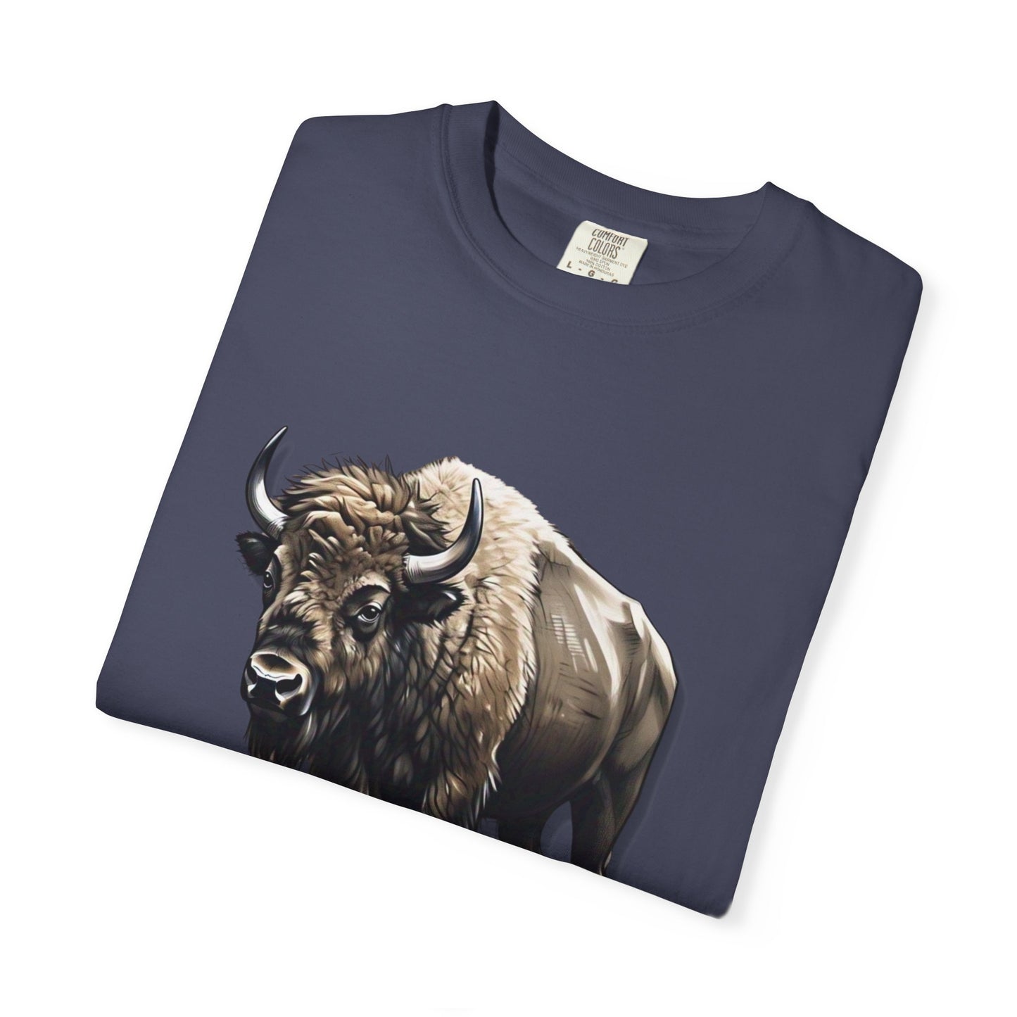 Nature-Inspired Buffalo Unisex T-Shirt - Garment-Dyed Design
