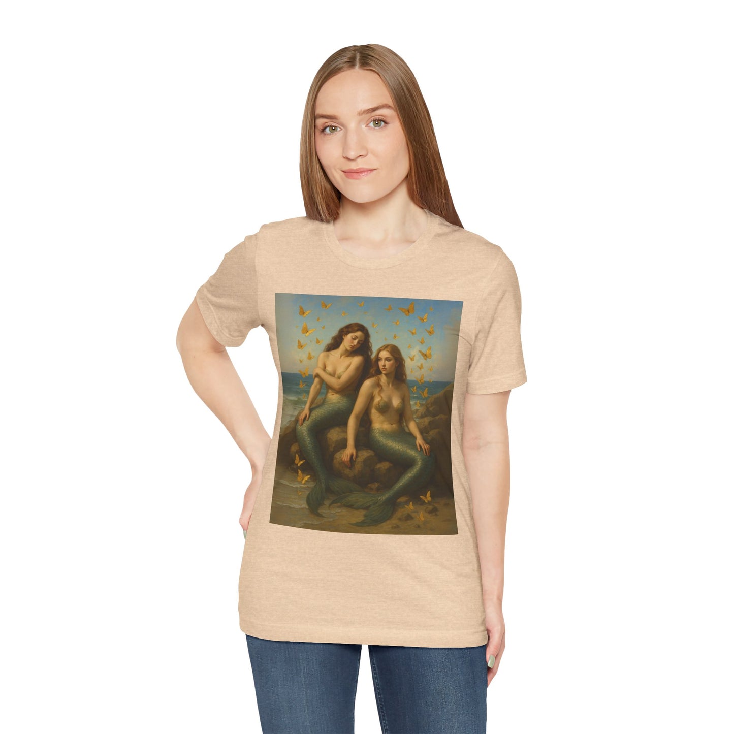 Mermaid Goddess Tee - Artistic Short Sleeve Shirt