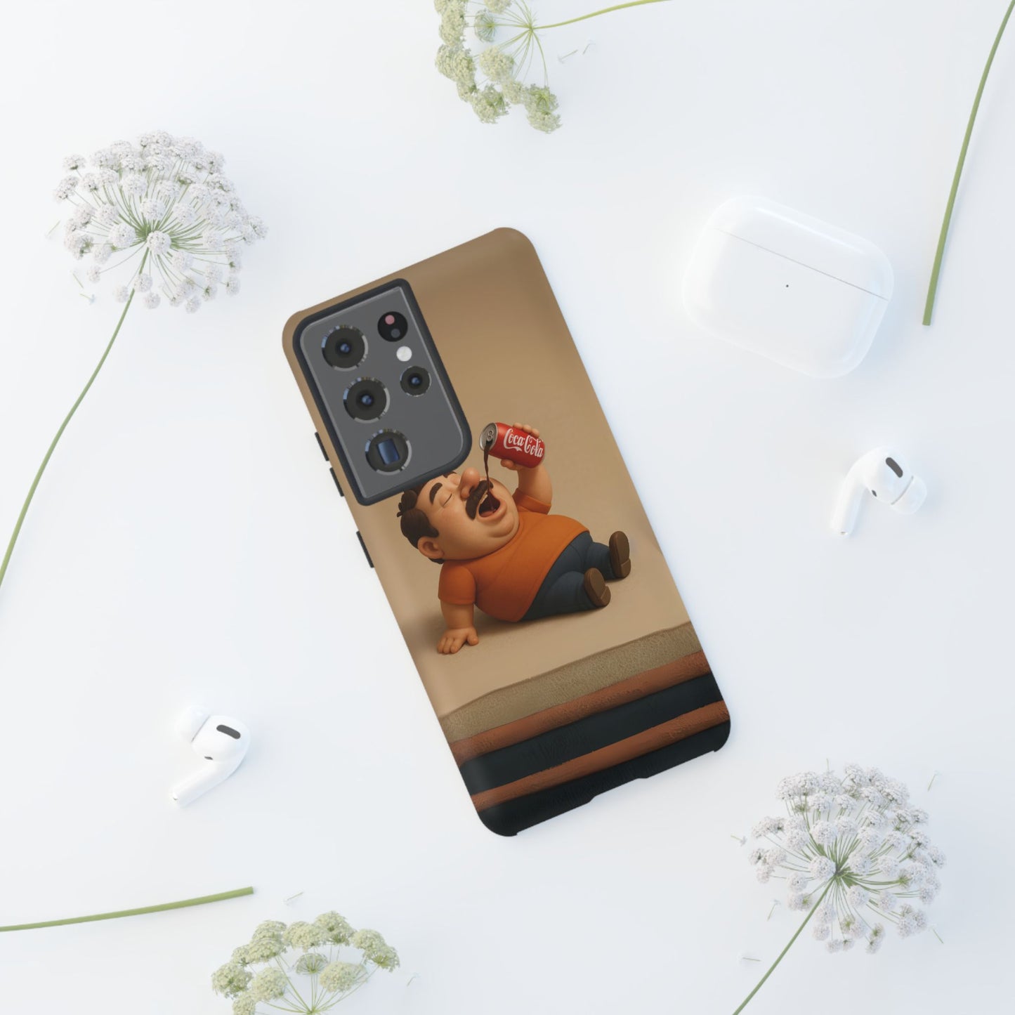 Funny Cartoon Phone Case - 'Coca-Cola Chill' Design