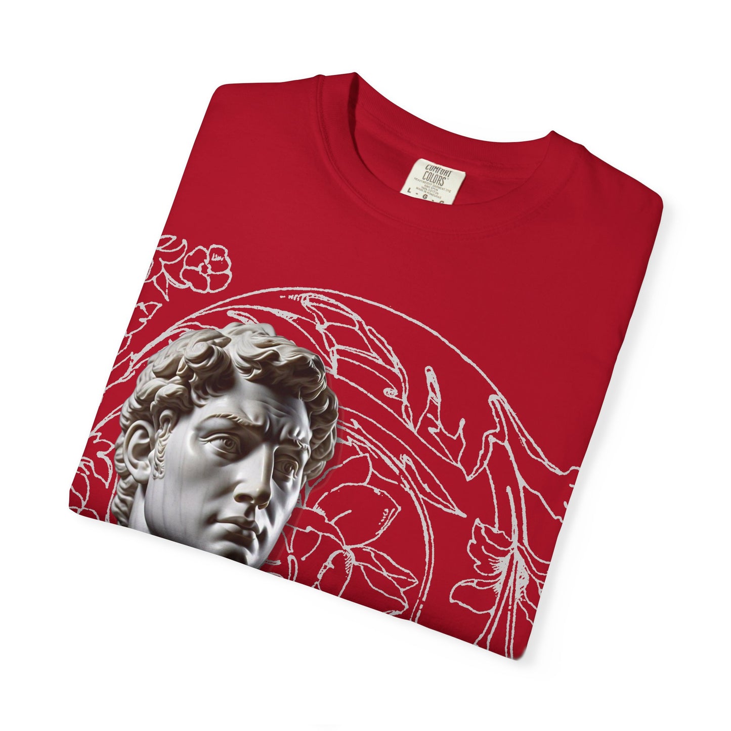 Artistic Roman Garment-Dyed T-shirt - Classic Sculpture Design