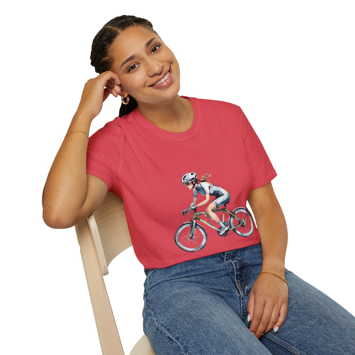 Cycling Enthusiast Softstyle T-Shirt – Sporty Graphic Tee for Bikers