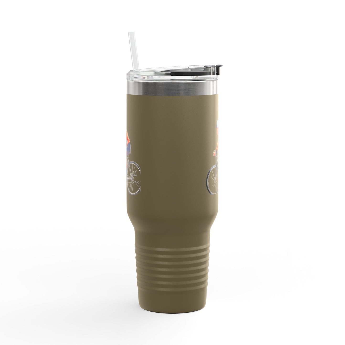 Cycling Enthusiast Insulated Travel Mug - 40oz, Perfect for Adventurers and Coffee Lovers
