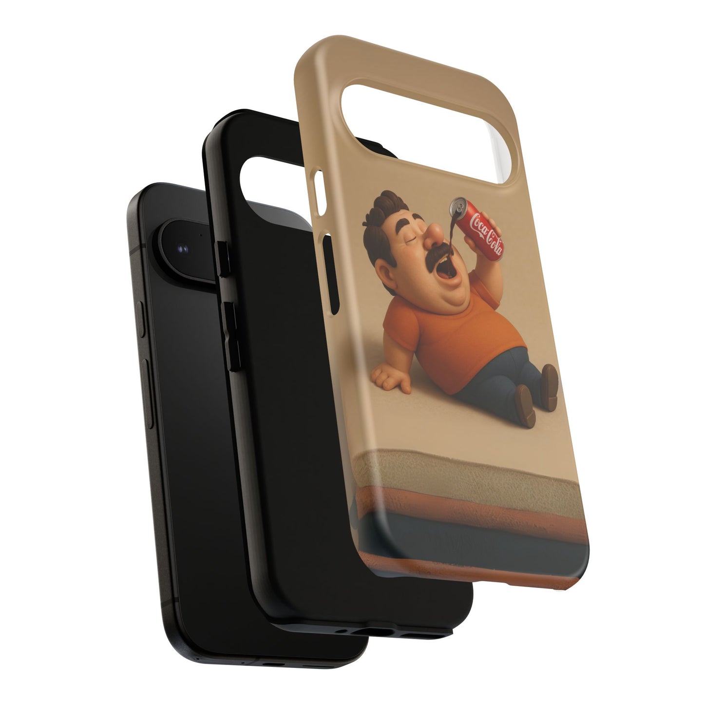 Funny Cartoon Phone Case - 'Coca-Cola Chill' Design