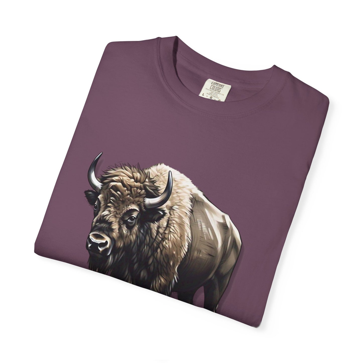 Nature-Inspired Buffalo Unisex T-Shirt - Garment-Dyed Design