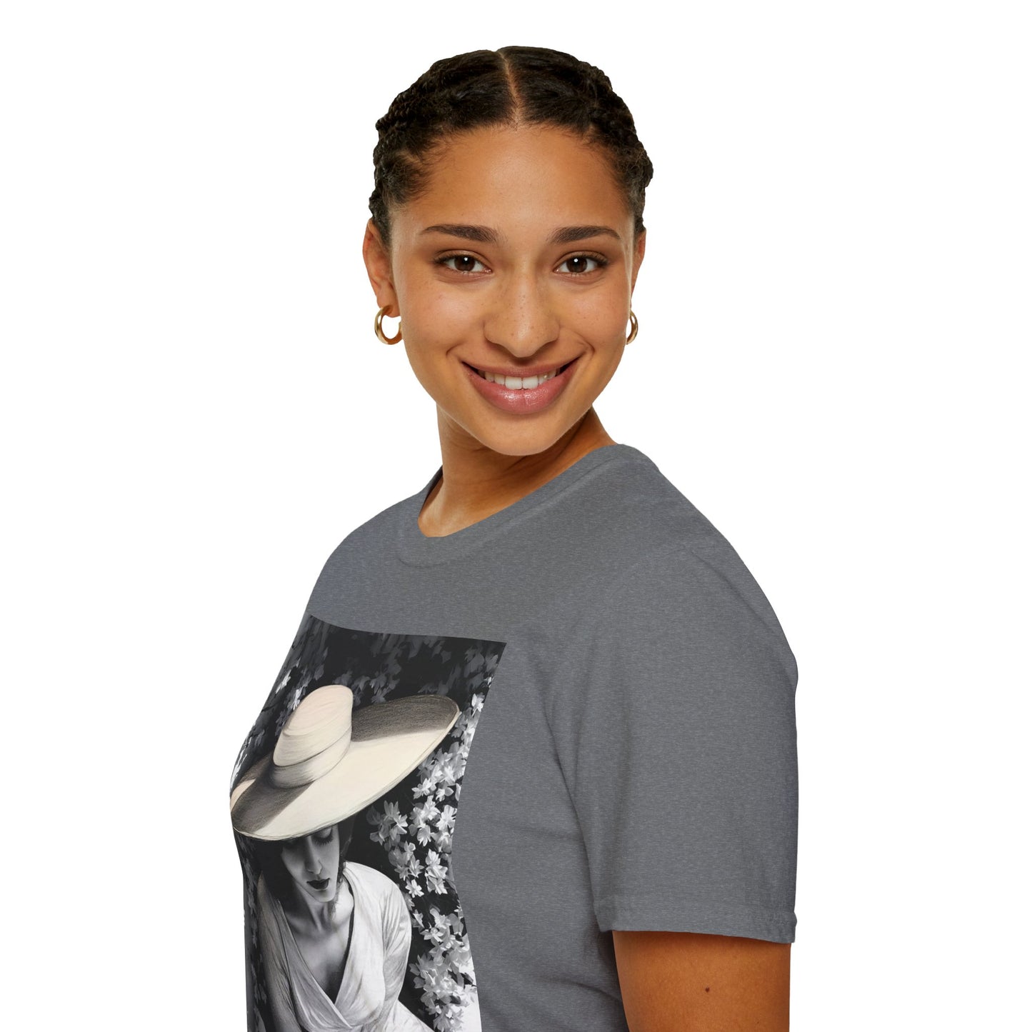 Elegant Charcoal art Softstyle T-Shirt - Perfect for Spring and Summer