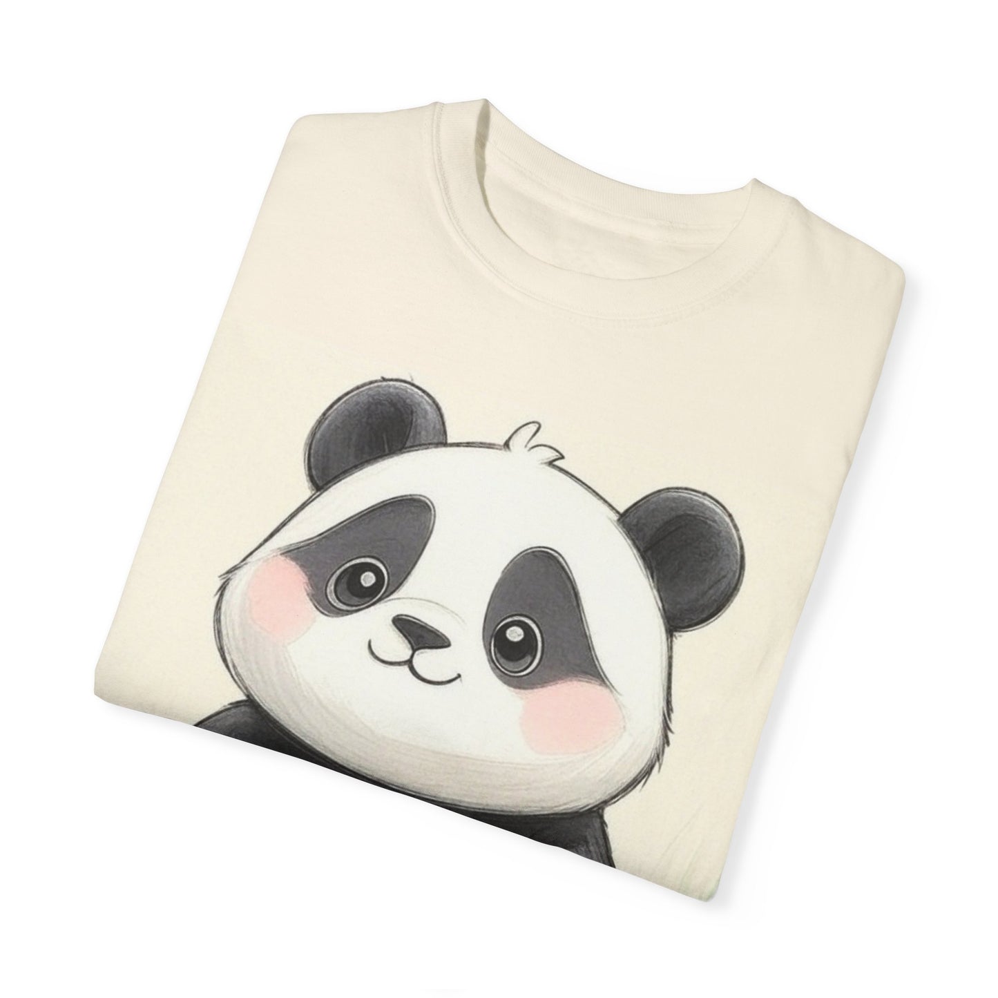 Cute Panda Unisex Garment-Dyed T-Shirt - Perfect for Animal Lovers