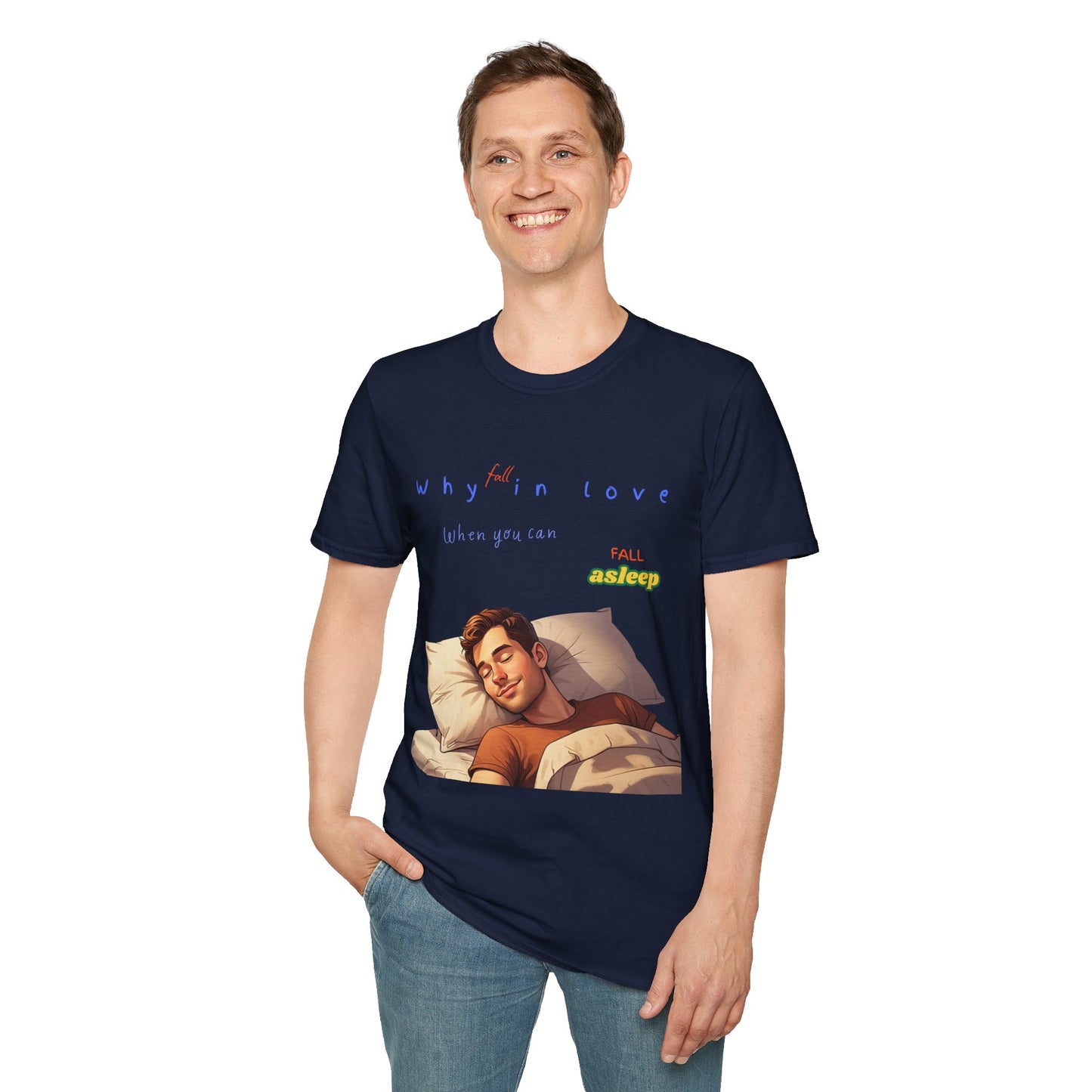 Fall Asleep Softstyle T-Shirt | Cozy Sleep Vibes | Perfect Gift for Sleep Lovers