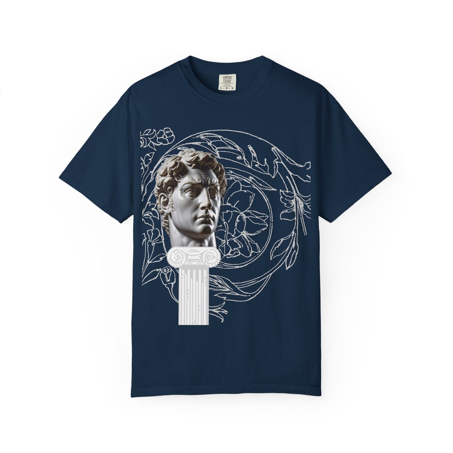Artistic Roman Garment-Dyed T-shirt - Classic Sculpture Design