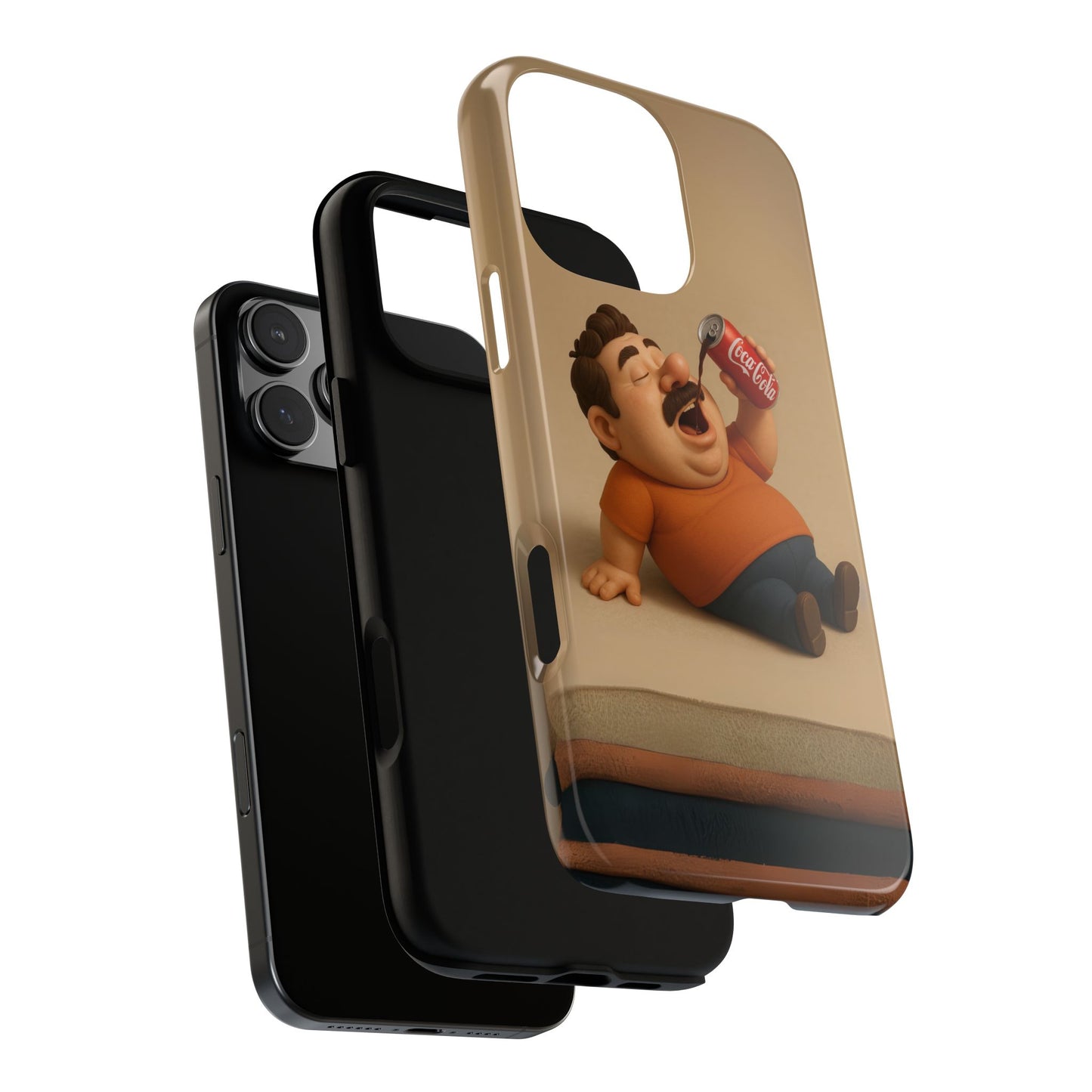 Funny Cartoon Phone Case - 'Coca-Cola Chill' Design