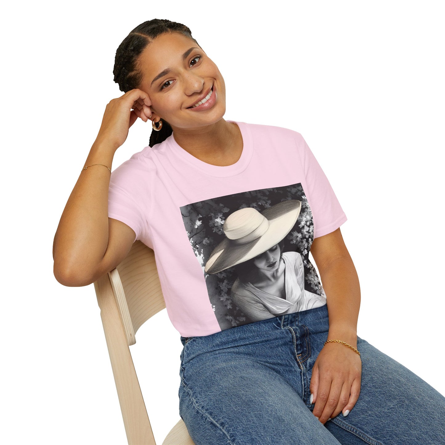 Elegant Charcoal art Softstyle T-Shirt - Perfect for Spring and Summer