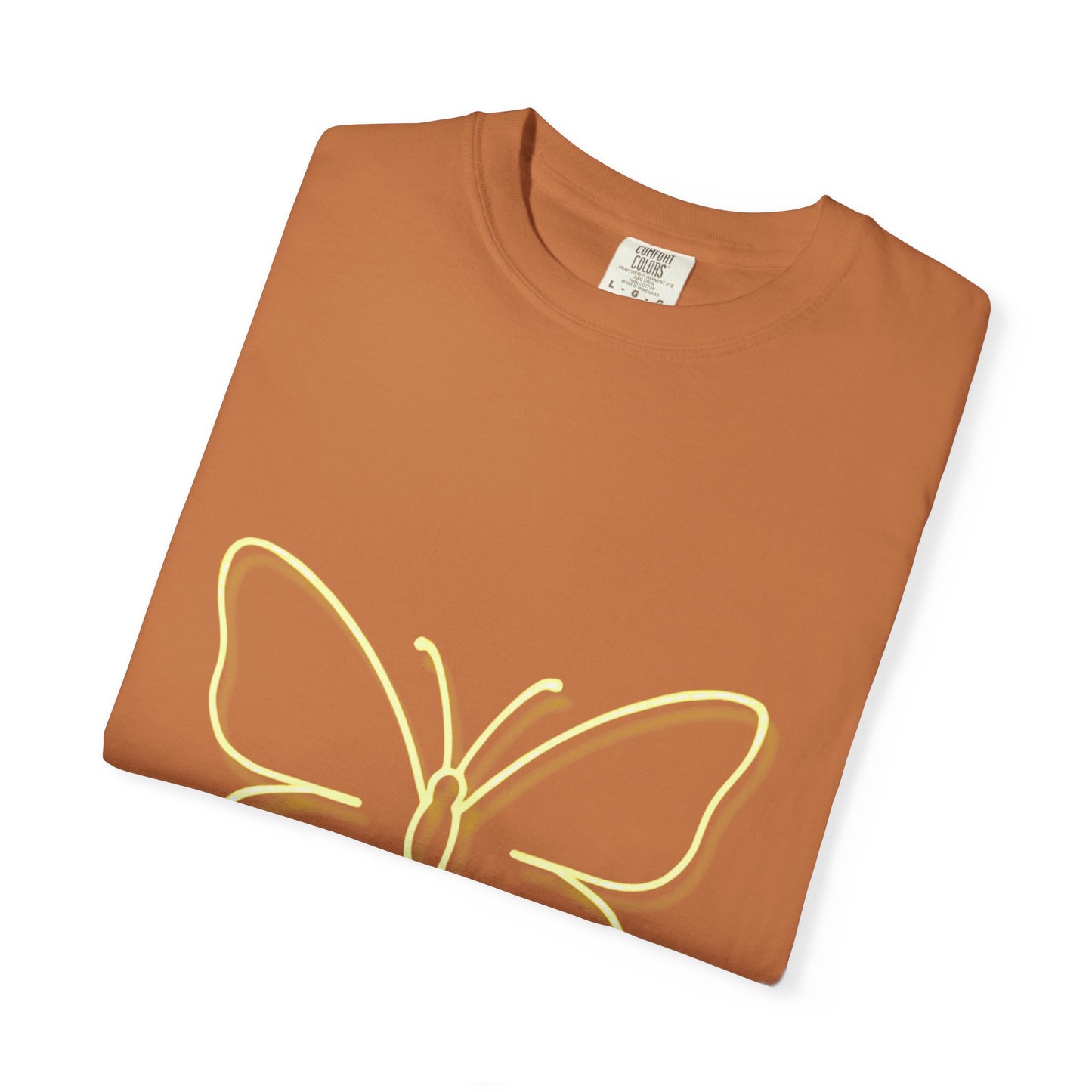 Butterfly Neon Unisex Garment-Dyed T-Shirt | Casual Wear for Nature Lovers