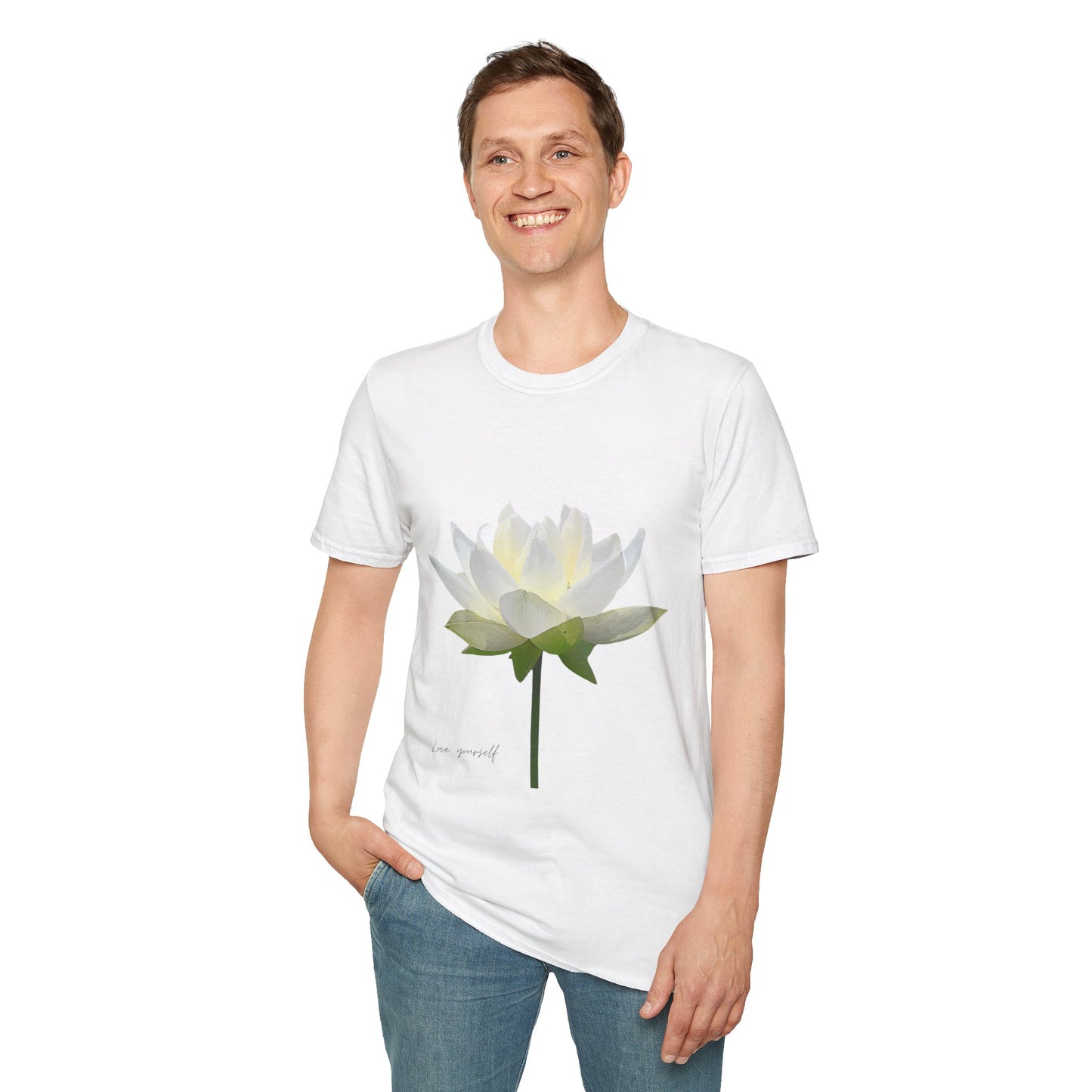 Love Yourself Lotus Flower T-Shirt - Unisex Softstyle Tee