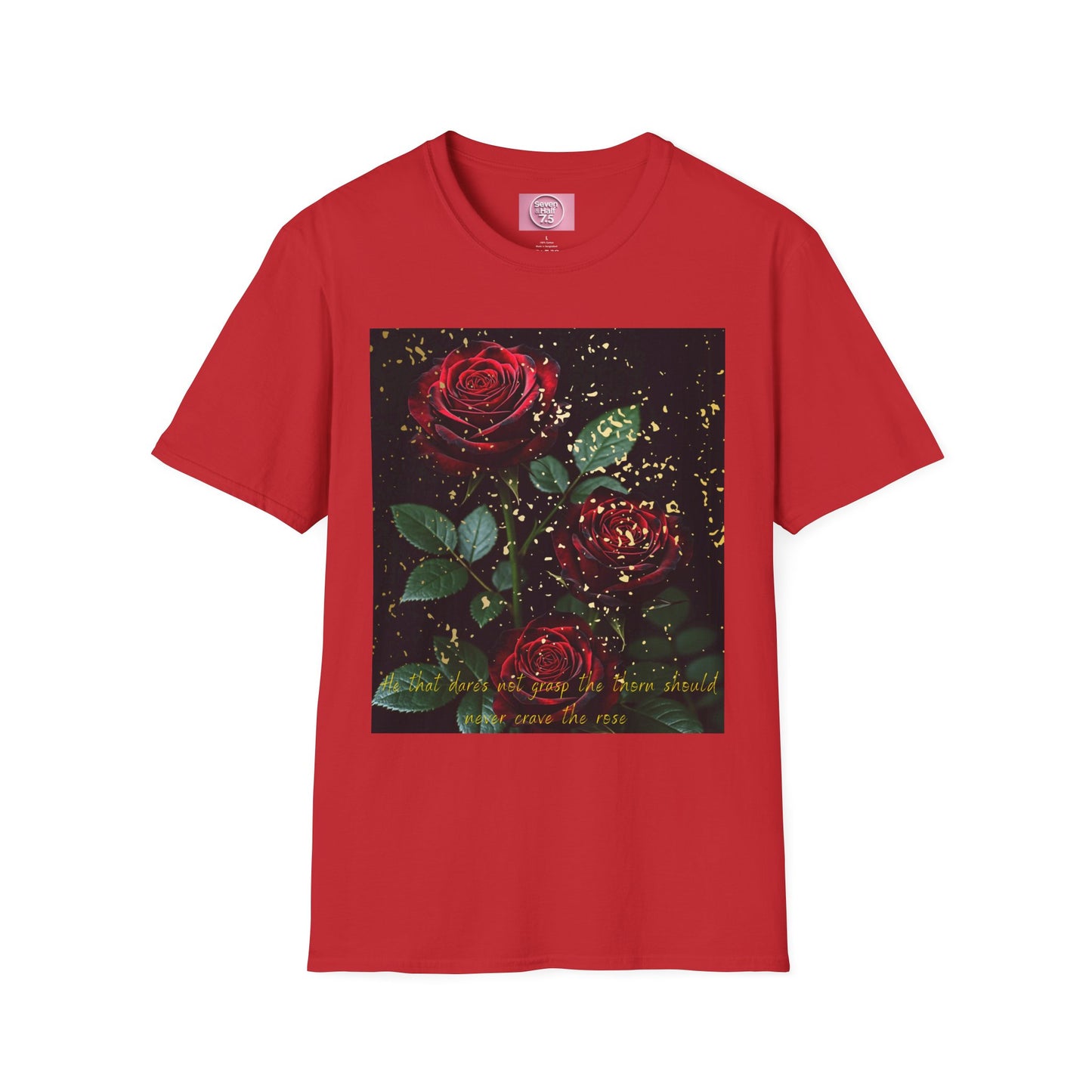 Elegant Rose Graphic T-Shirt - Inspirational Quote Design