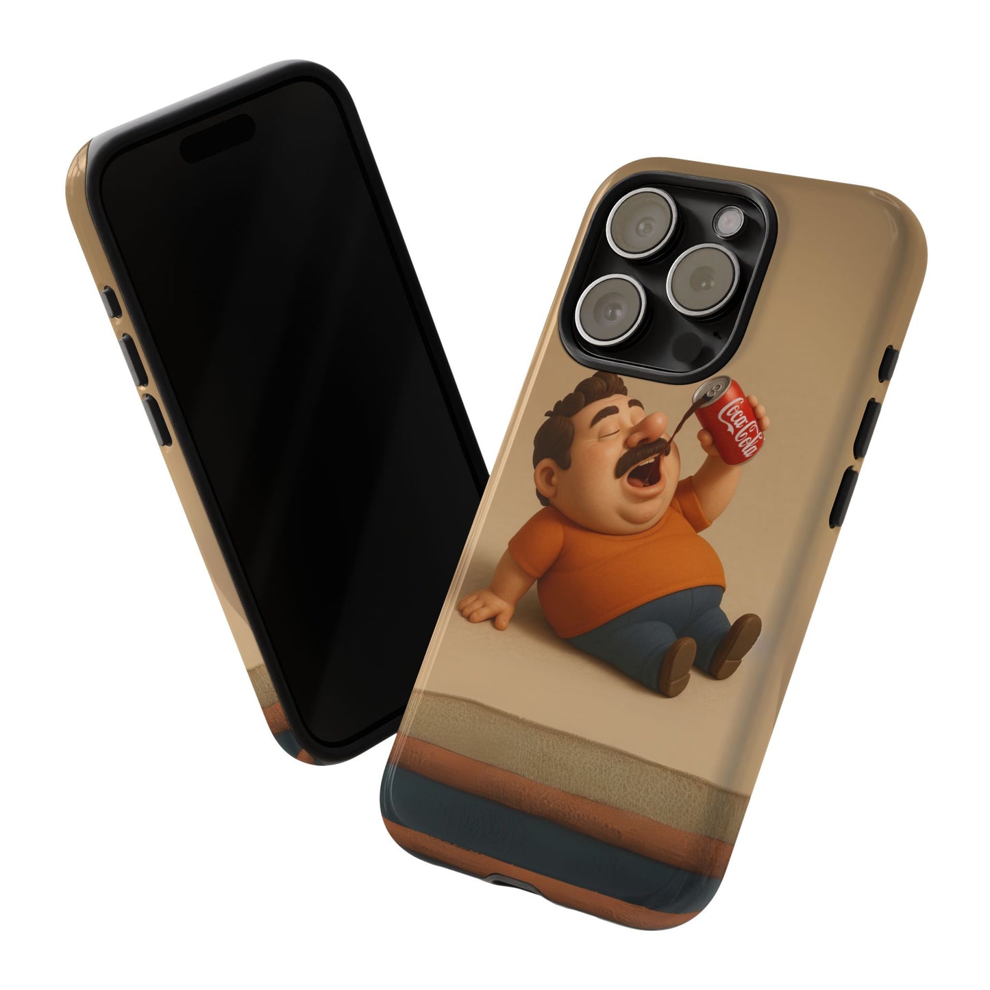 Funny Cartoon Phone Case - 'Coca-Cola Chill' Design