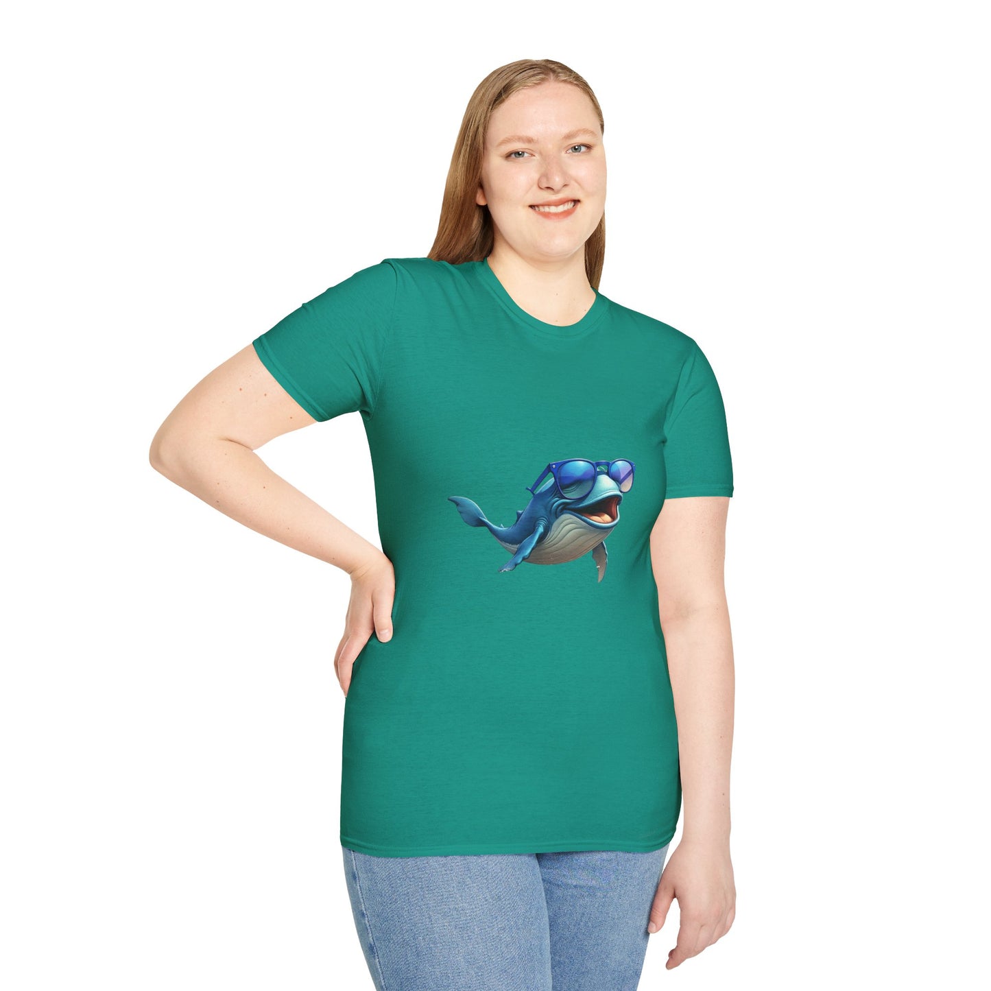 Cool Sunglasses Whale Unisex Softstyle T-Shirt