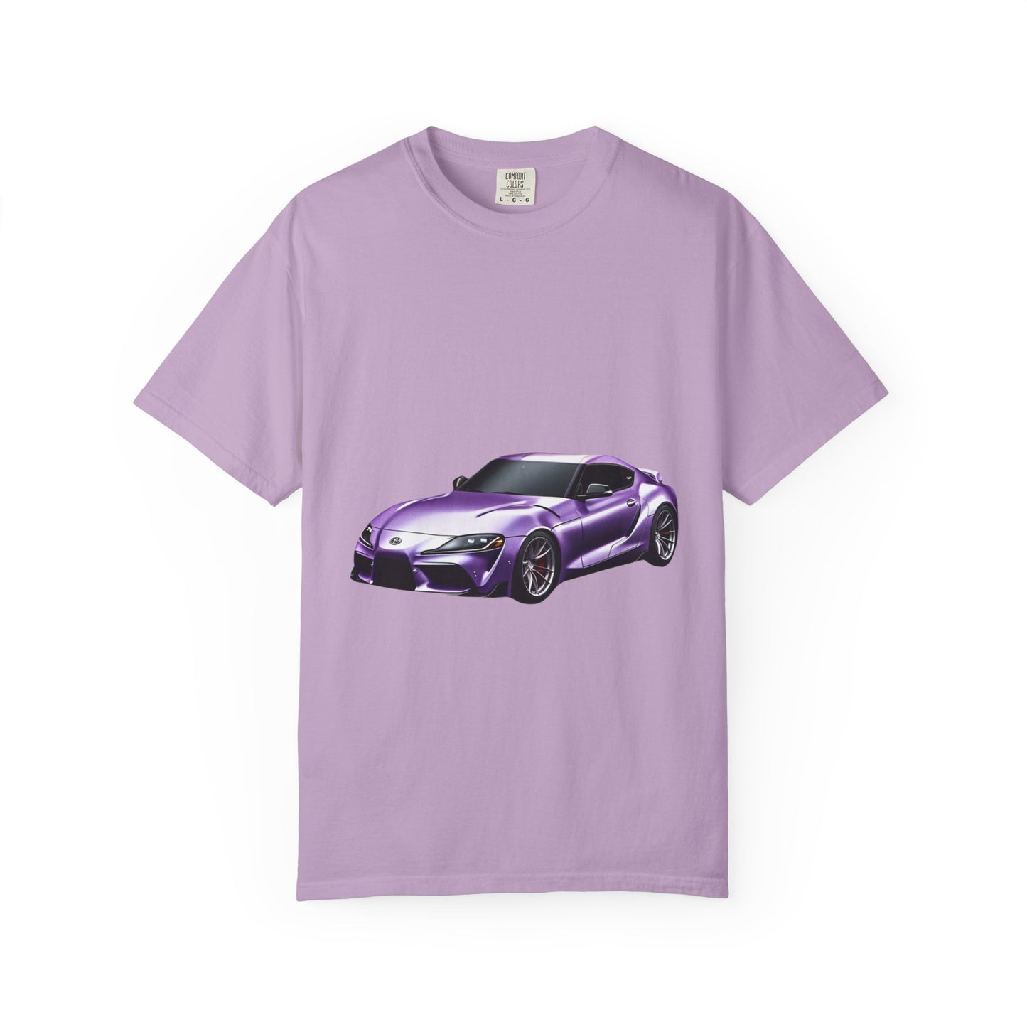 Purple Sports Car T-Shirt | Unisex Garment-Dyed Tee for Car Enthusiasts