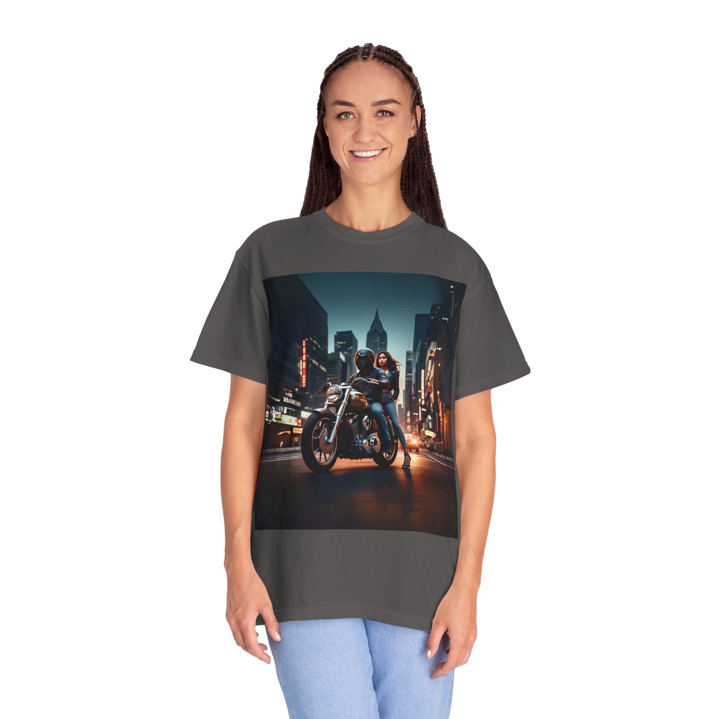 City Vibes Motorcycle Unisex Garment-Dyed T-Shirt
