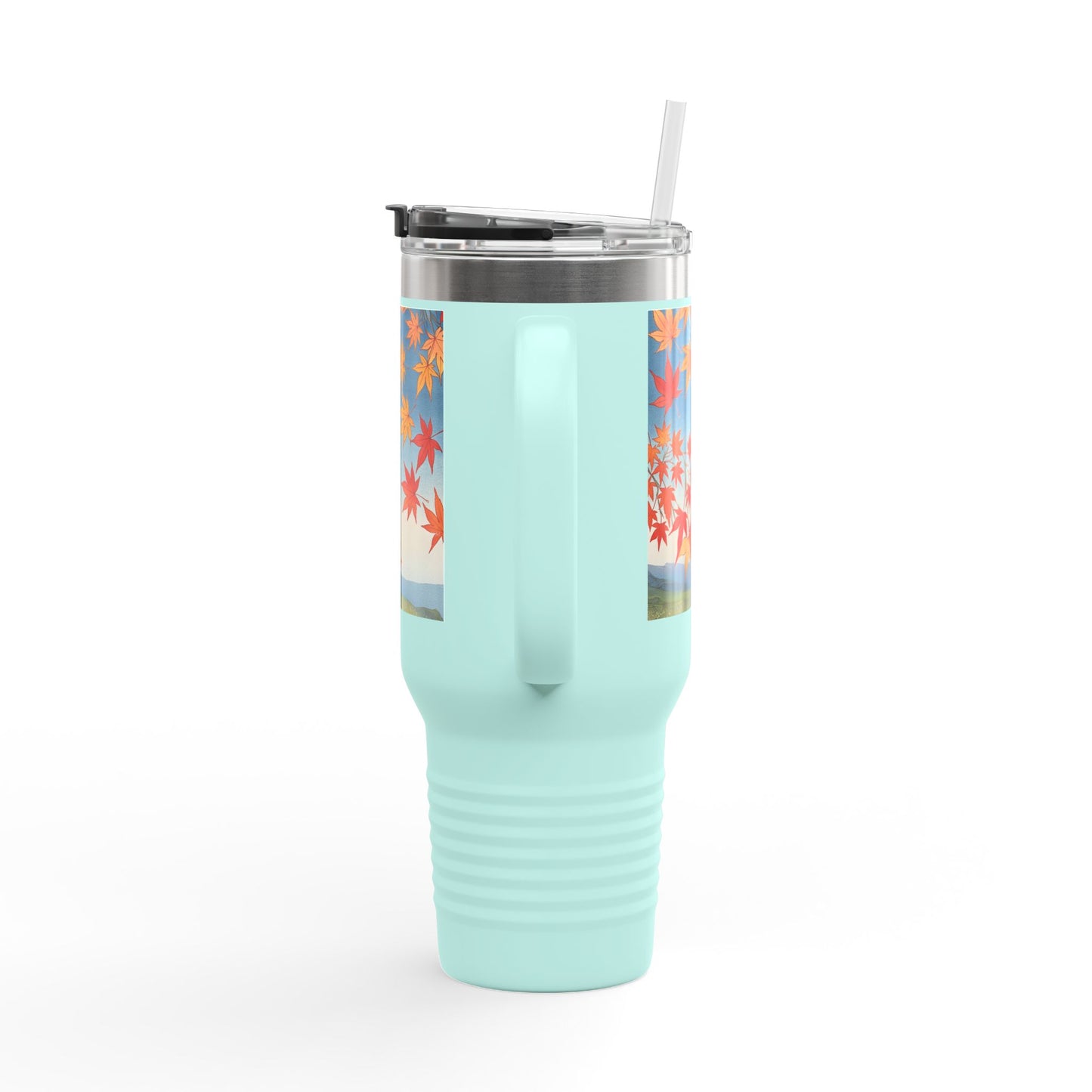 Autumn Leaves Insulated Travel Mug - 40oz Travel Cup with Straw