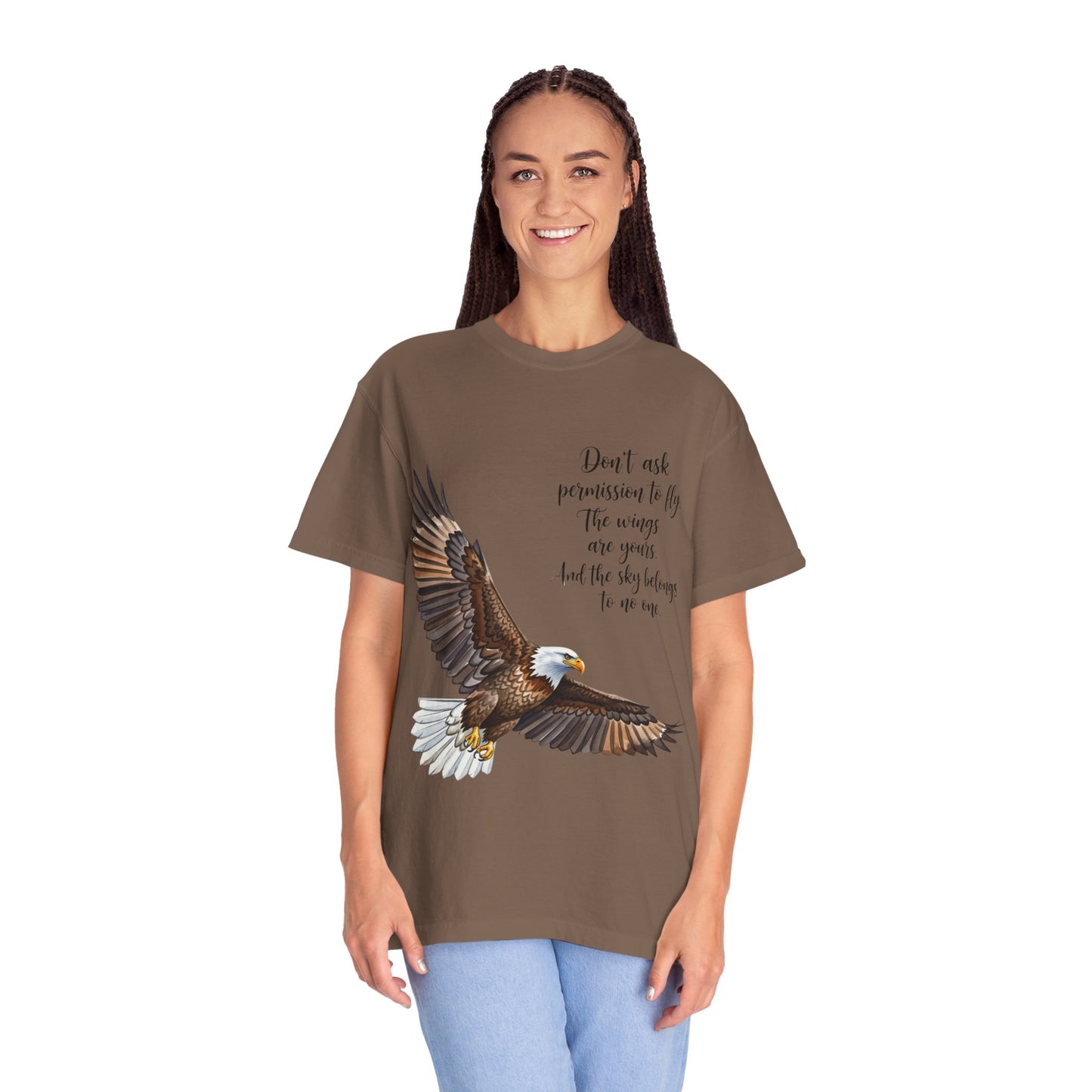 Inspirational Eagle T-Shirt, Motivational Apparel, Gift for Nature Lovers, Unisex Size, Eco-Friendly Fashion, Casual Wear