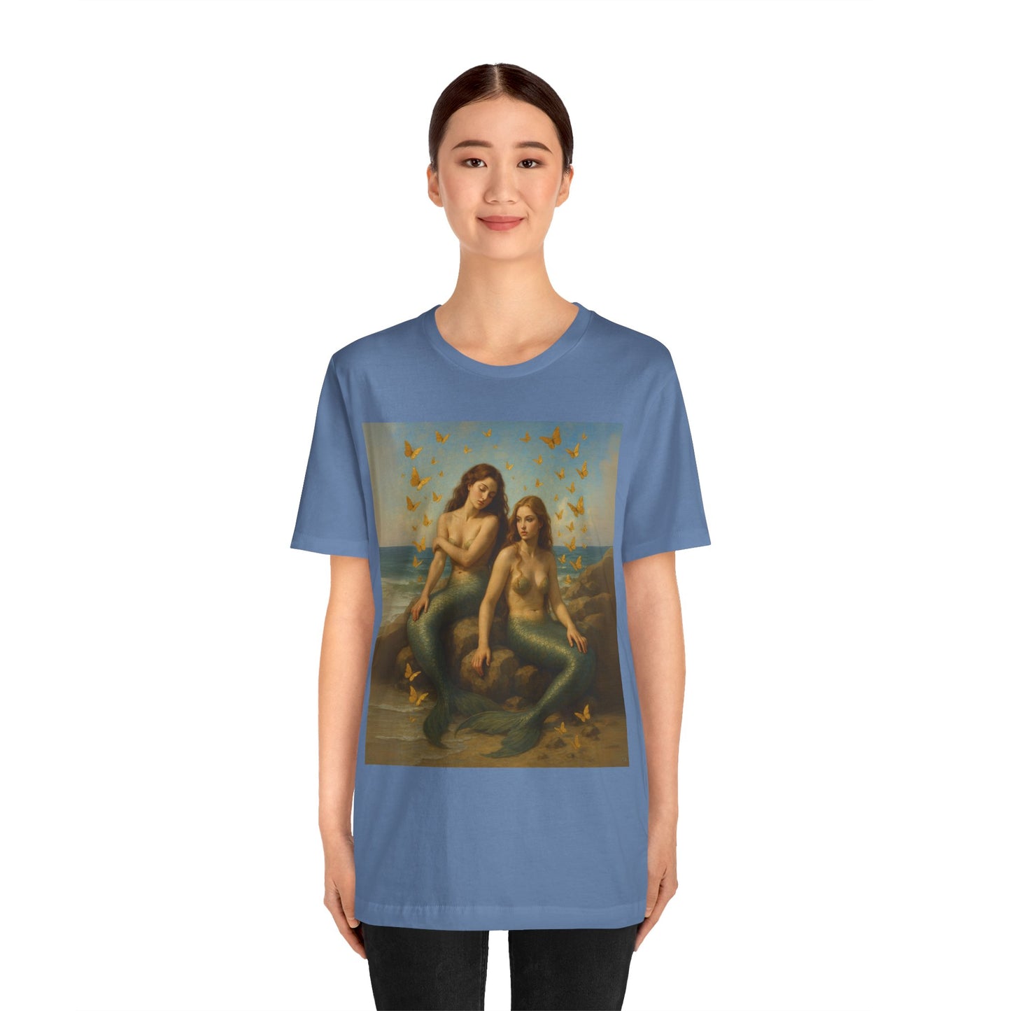 Mermaid Goddess Tee - Artistic Short Sleeve Shirt