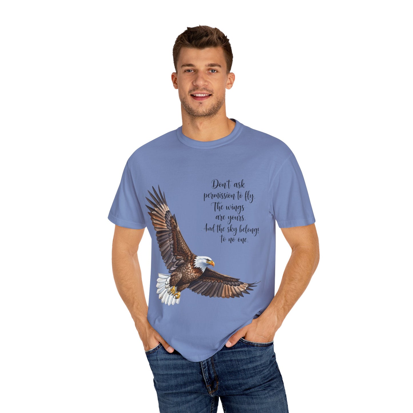 Inspirational Eagle T-Shirt, Motivational Apparel, Gift for Nature Lovers, Unisex Size, Eco-Friendly Fashion, Casual Wear