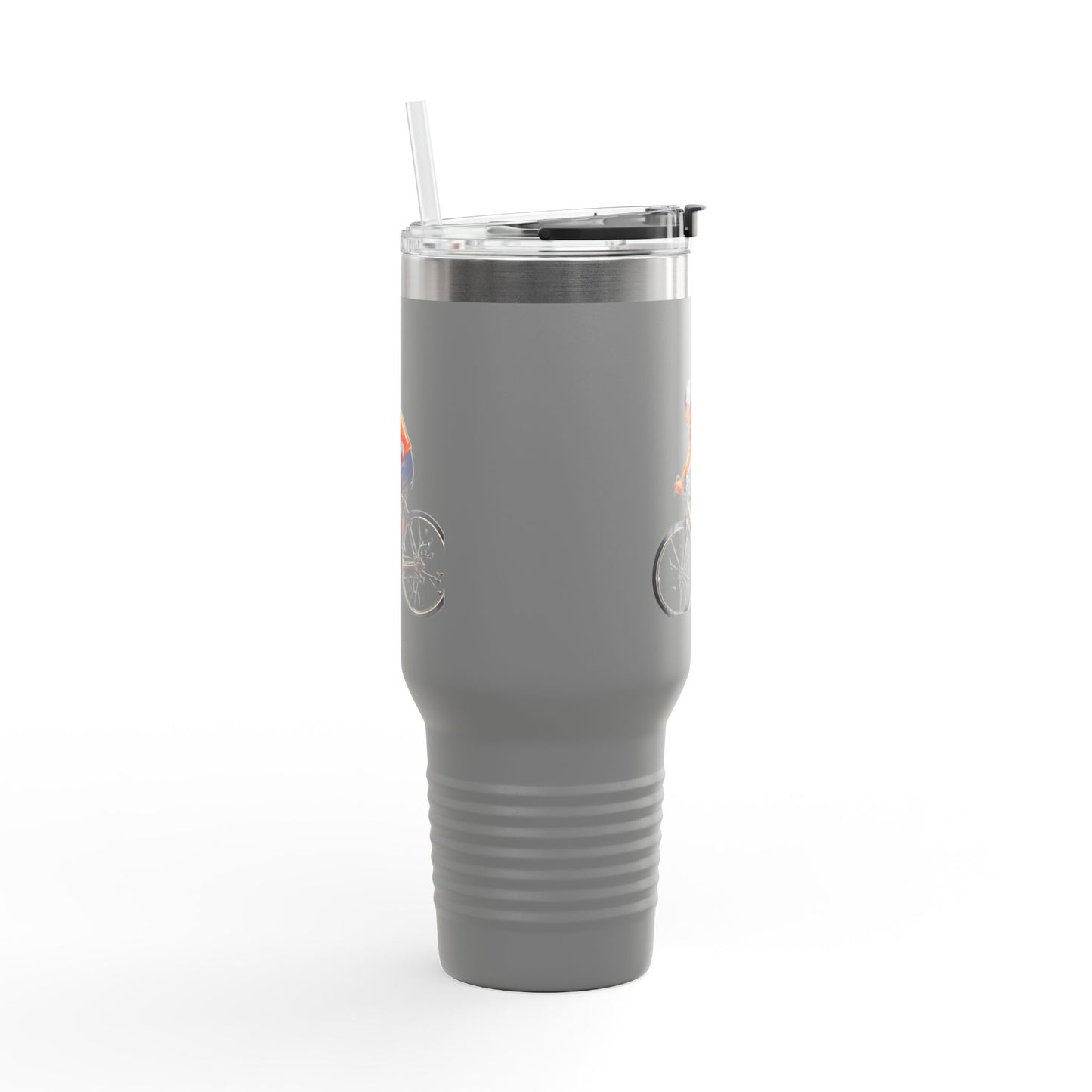 Cycling Enthusiast Insulated Travel Mug - 40oz, Perfect for Adventurers and Coffee Lovers