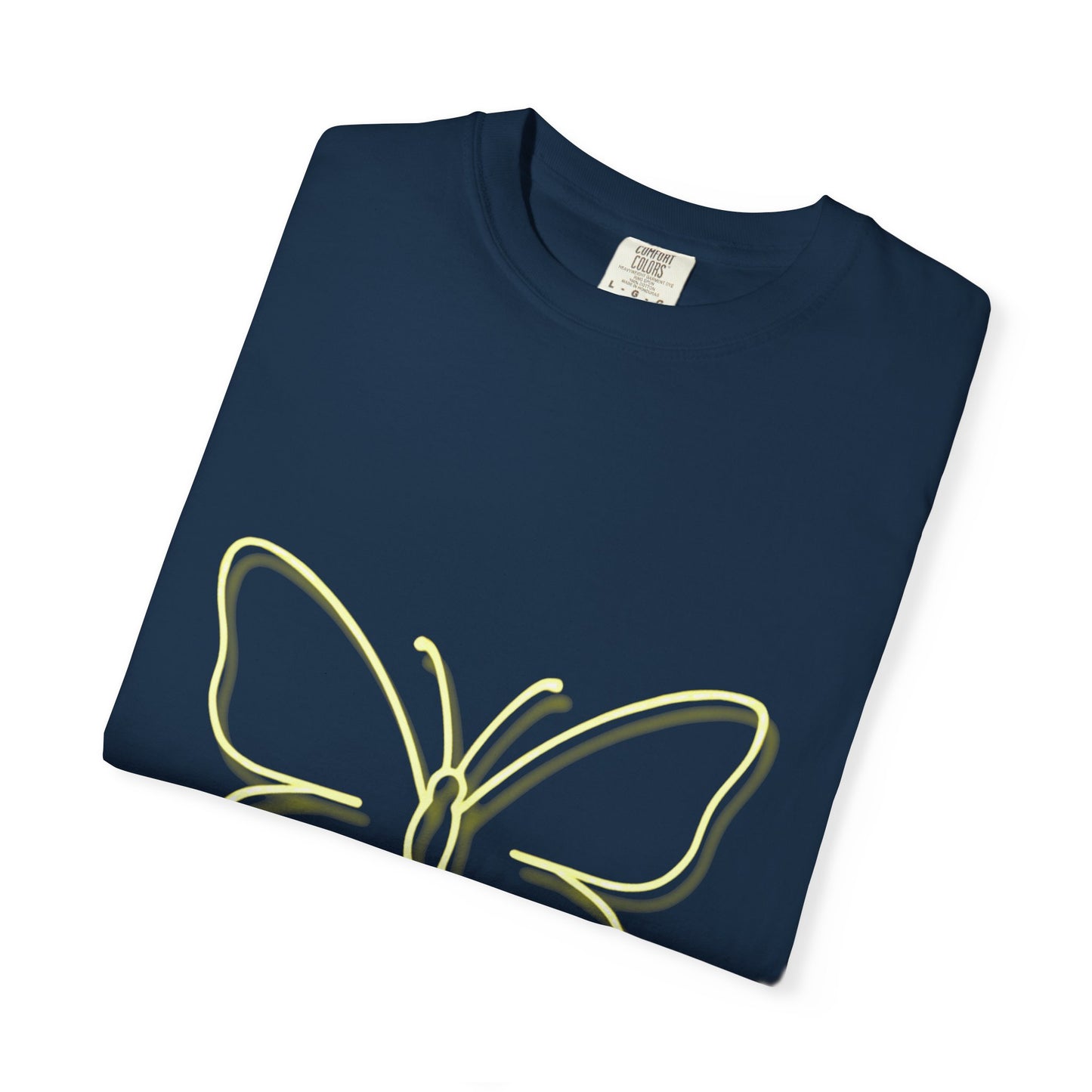 Butterfly Neon Unisex Garment-Dyed T-Shirt | Casual Wear for Nature Lovers