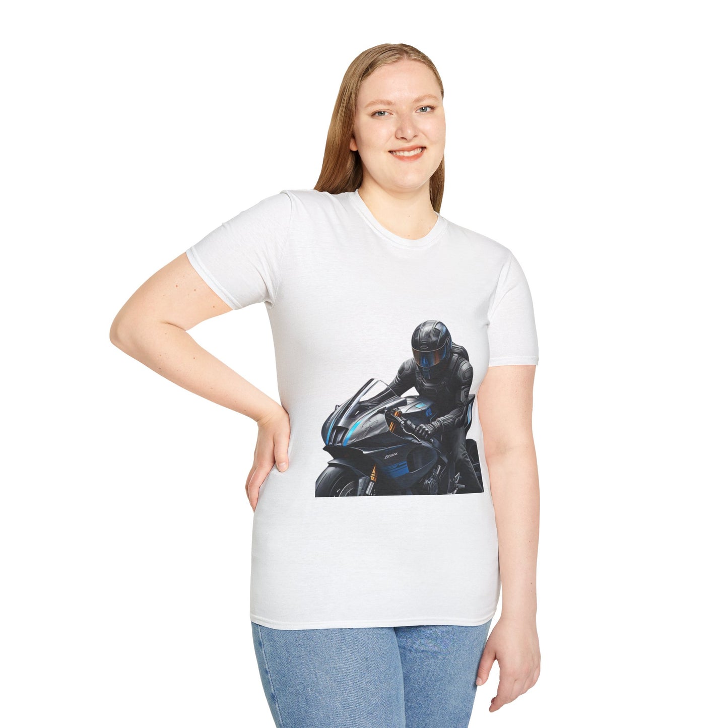 Motorcycle Rider Tee - Unisex Softstyle T-Shirt