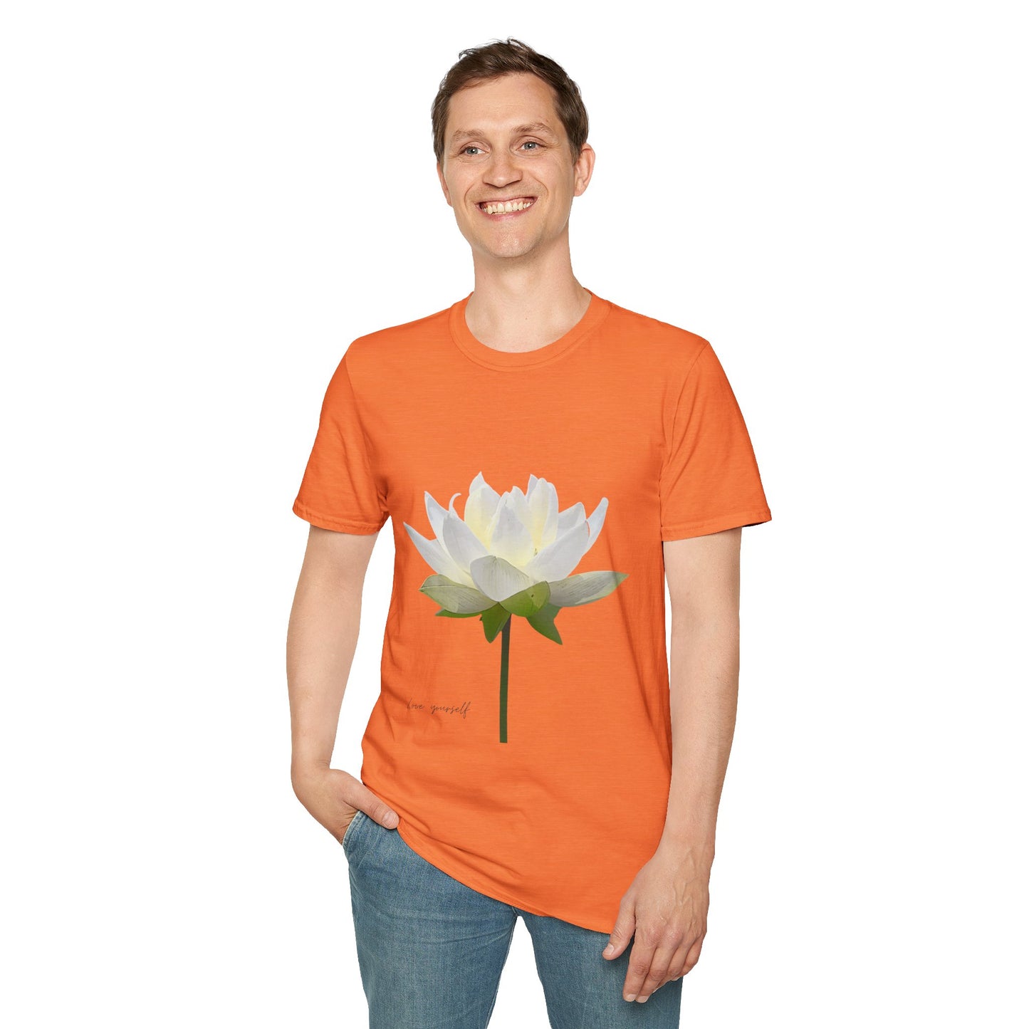 Love Yourself Lotus Flower T-Shirt - Unisex Softstyle Tee