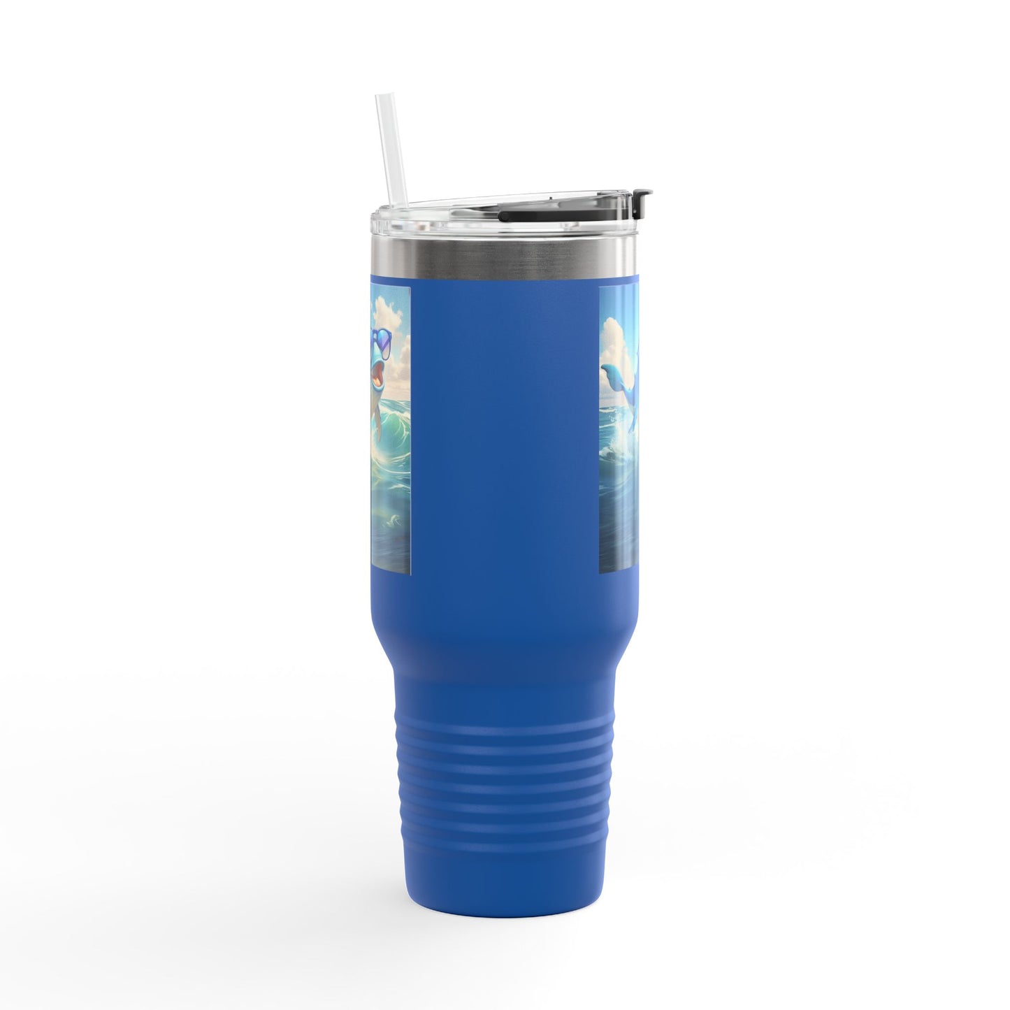 Funny Whale Insulated Travel Mug - 40oz Tumbler with Straw - Perfect for Outdoor Adventures and Gifts