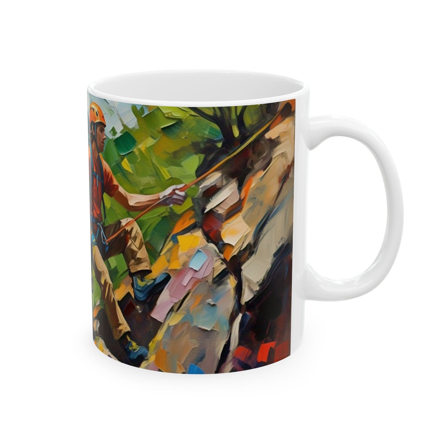 Adventure Climber Ceramic Mug (11oz, 15oz) - Perfect for Outdoor Enthusiasts