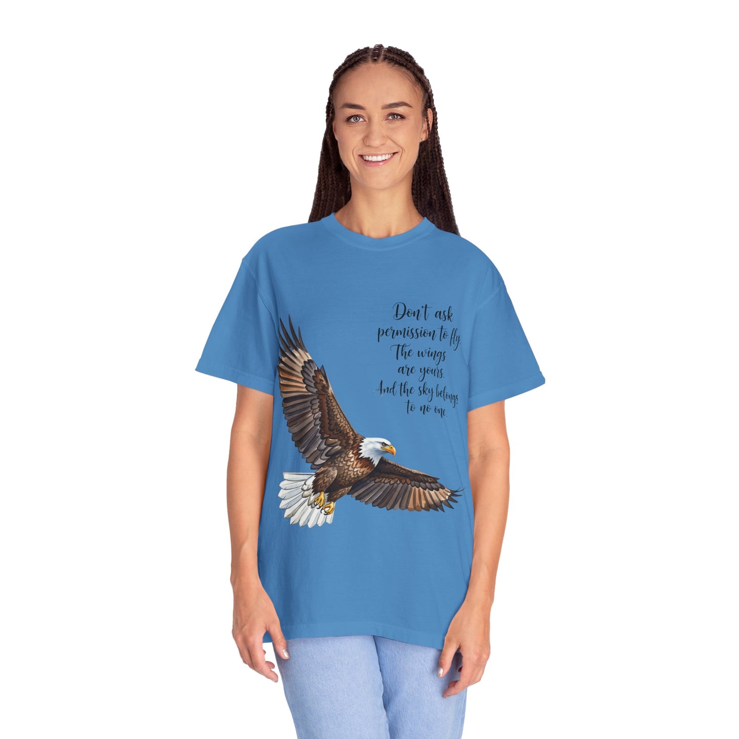 Inspirational Eagle T-Shirt, Motivational Apparel, Gift for Nature Lovers, Unisex Size, Eco-Friendly Fashion, Casual Wear
