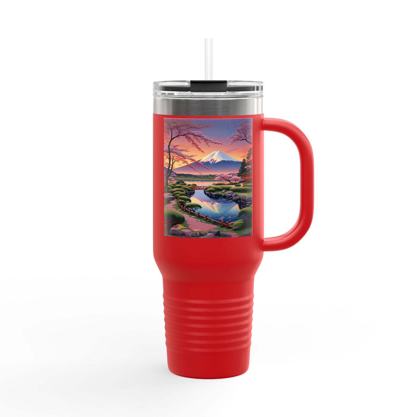 Nature-Inspired Insulated Travel Mug - 40oz Adventure Mug with Scenic Design