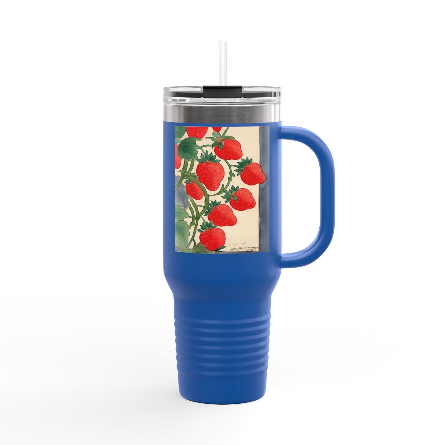 Strawberry Floral Insulated Travel Mug - 40oz