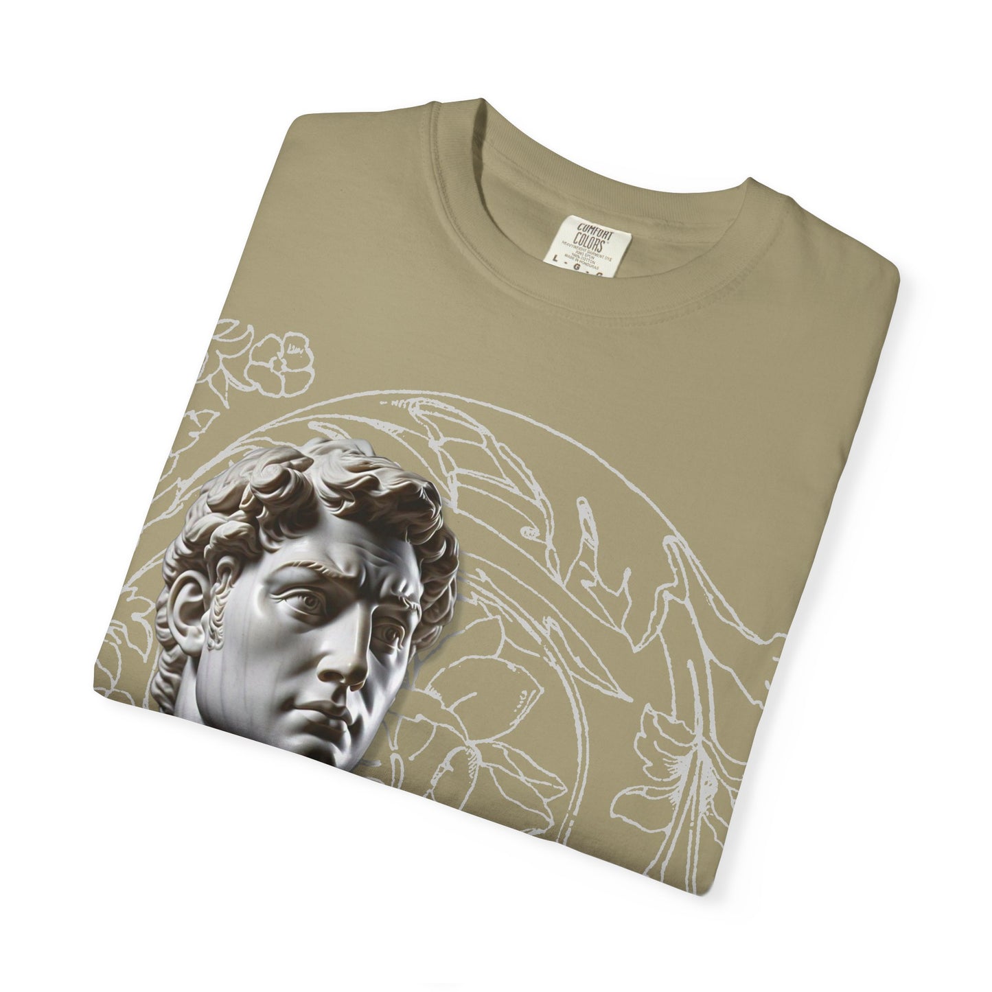 Artistic Roman Garment-Dyed T-shirt - Classic Sculpture Design