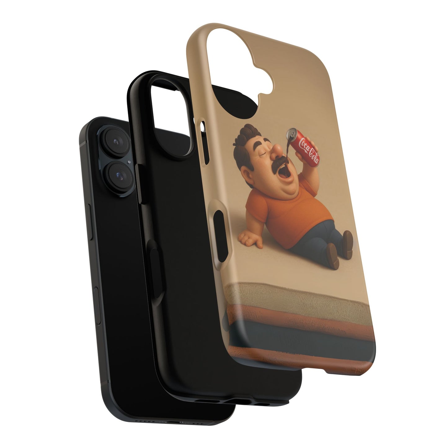 Funny Cartoon Phone Case - 'Coca-Cola Chill' Design