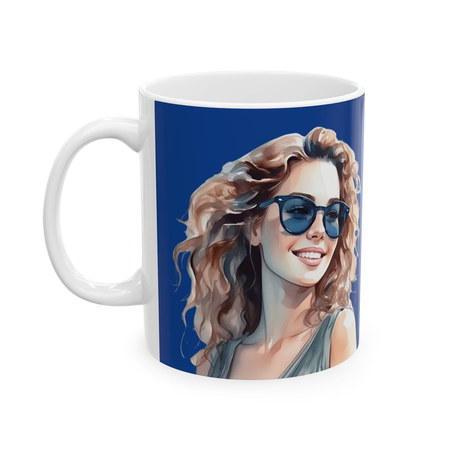 Stylish Woman Ceramic Mug - 11oz & 15oz Coffee Cup for Coffee Lovers