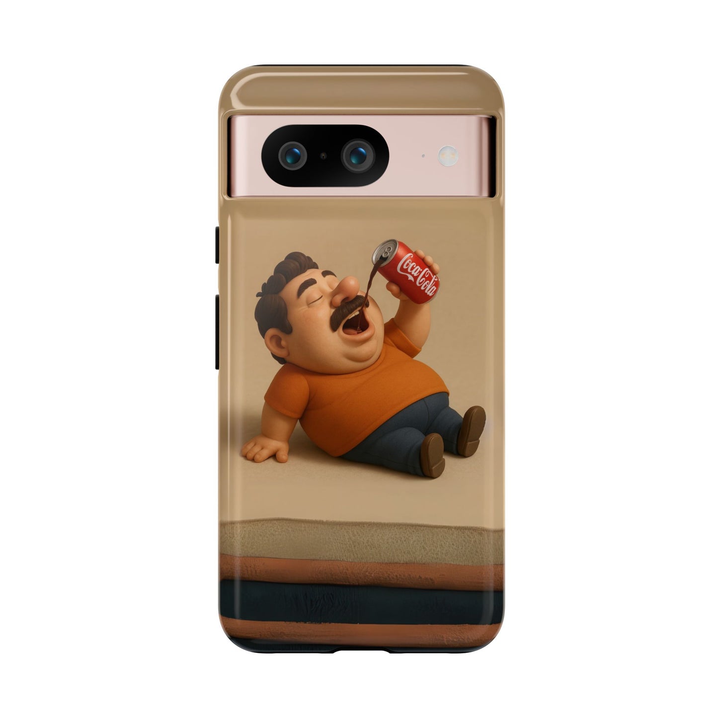 Funny Cartoon Phone Case - 'Coca-Cola Chill' Design
