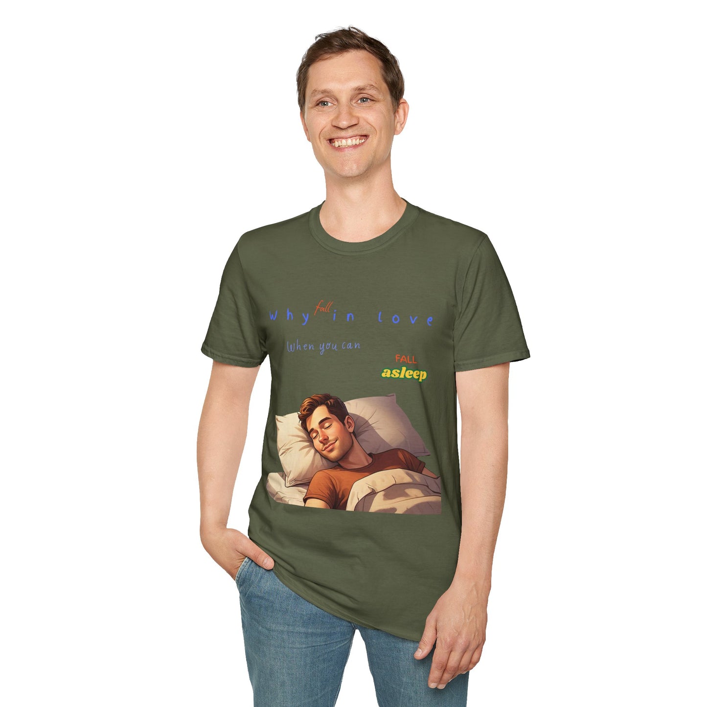 Fall Asleep Softstyle T-Shirt | Cozy Sleep Vibes | Perfect Gift for Sleep Lovers