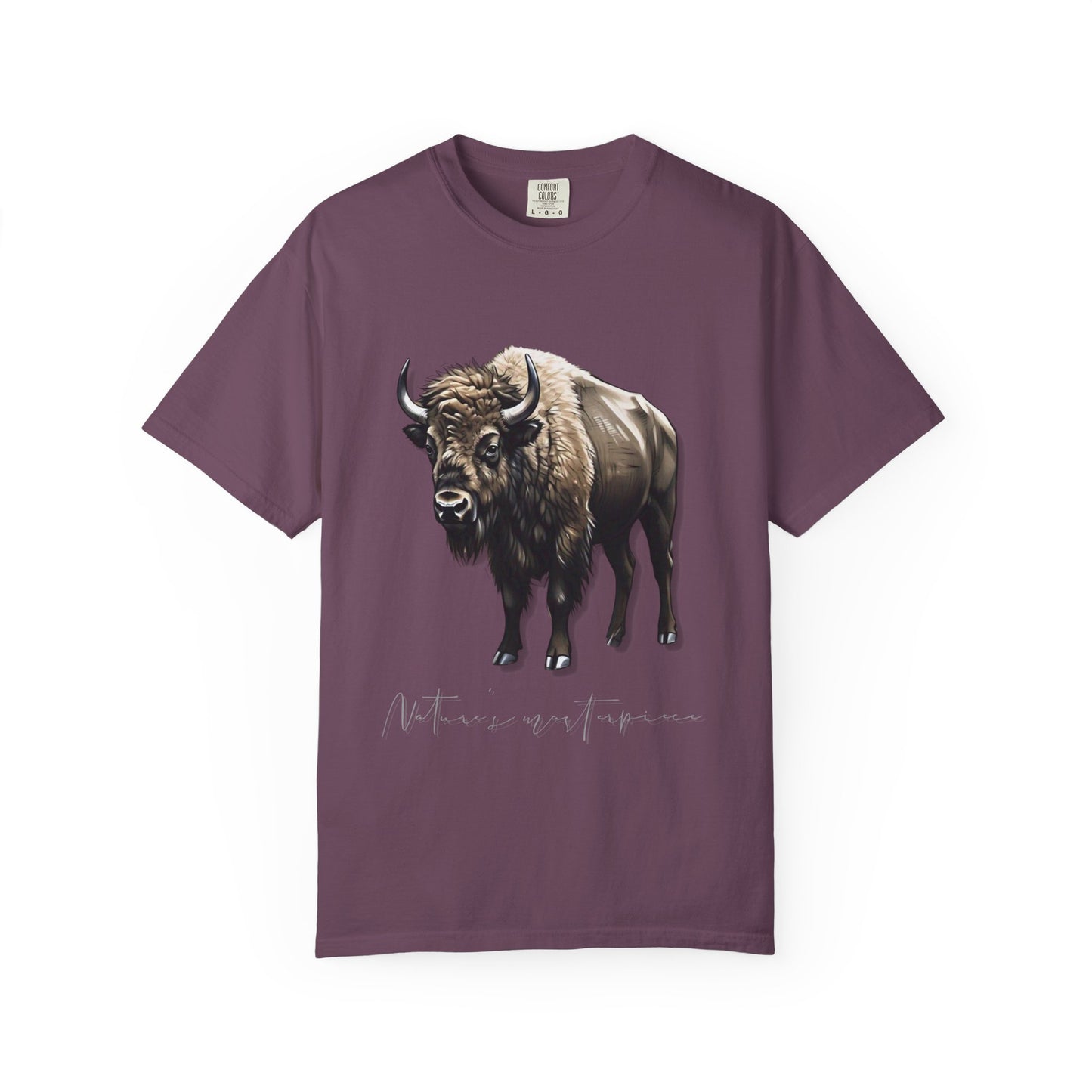 Nature-Inspired Buffalo Unisex T-Shirt - Garment-Dyed Design