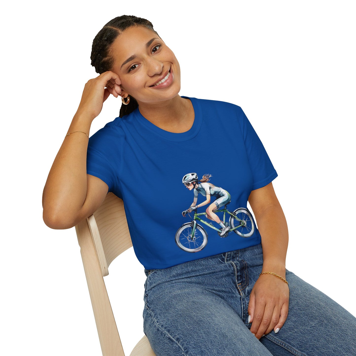 Cycling Enthusiast Softstyle T-Shirt – Sporty Graphic Tee for Bikers