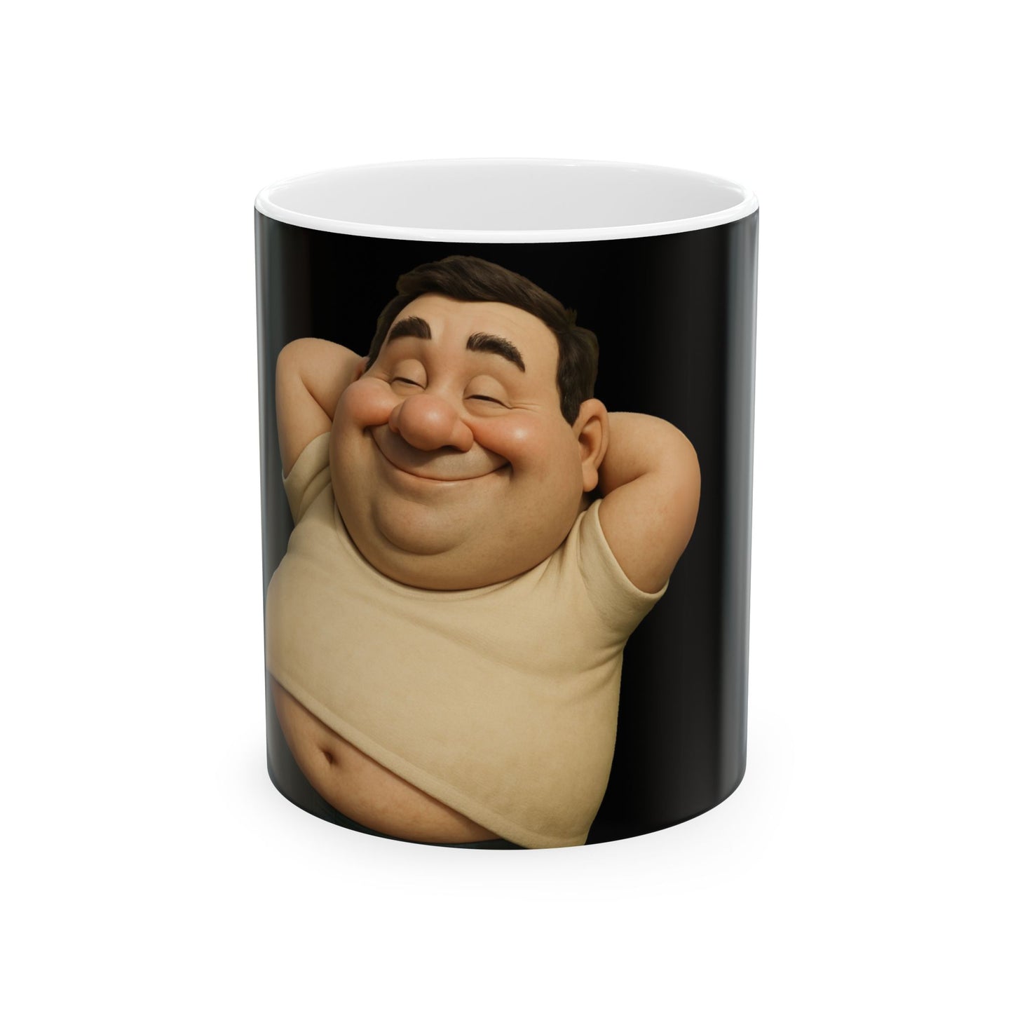 Funny Cartoon Ceramic Mug - Relaxing Theme, Perfect Gift for Coffee Lovers
