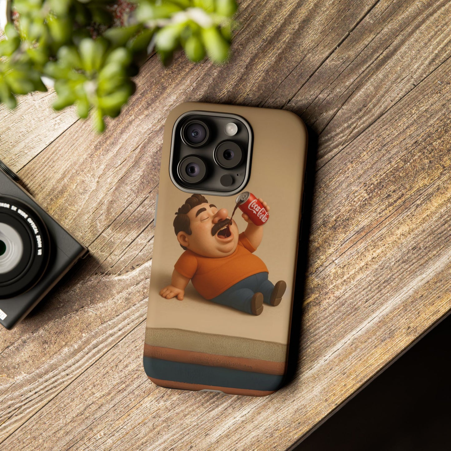 Funny Cartoon Phone Case - 'Coca-Cola Chill' Design