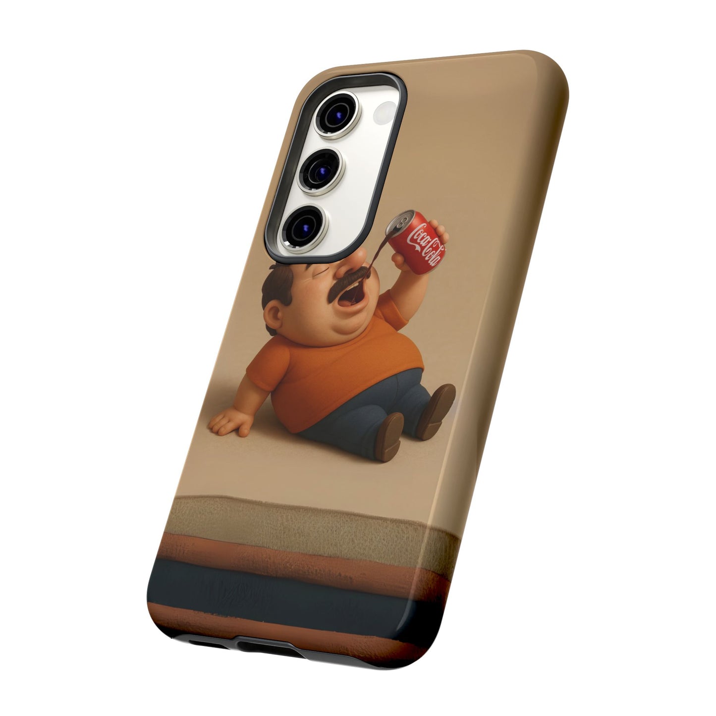 Funny Cartoon Phone Case - 'Coca-Cola Chill' Design