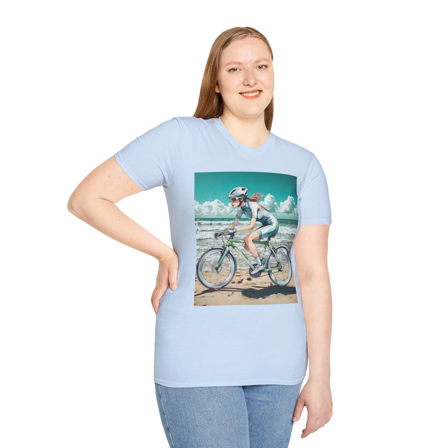 Beach Bike Ride Unisex Softstyle T-Shirt
