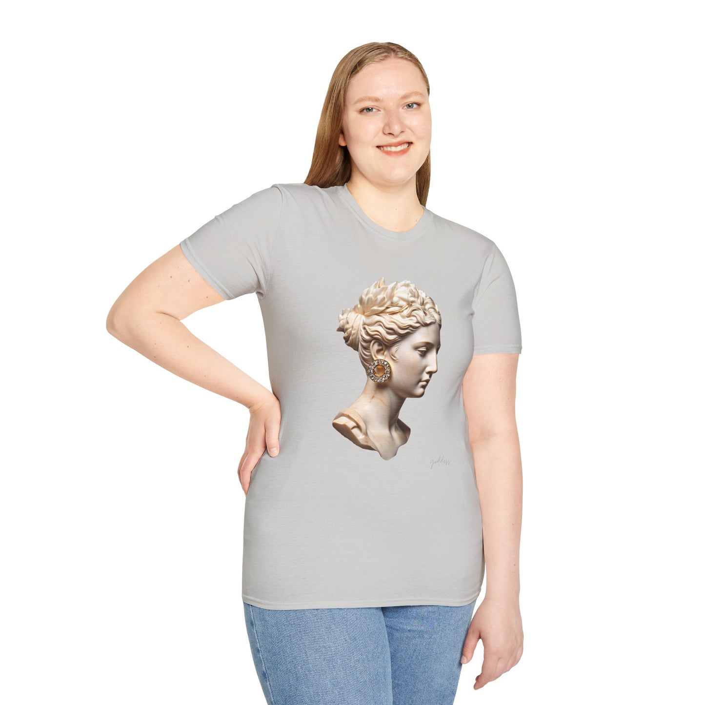 Classical Art Softstyle T-Shirt - Elegant Athena Design
