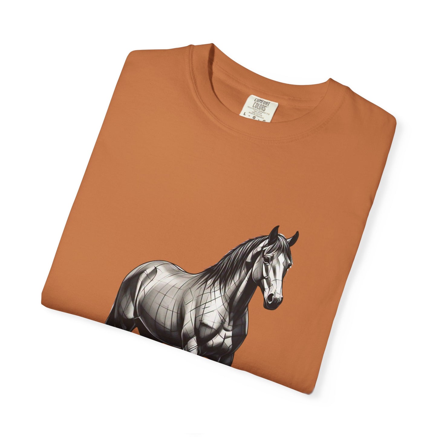 Equestrian Vibe Unisex Garment-Dyed T-Shirt - Horse Design