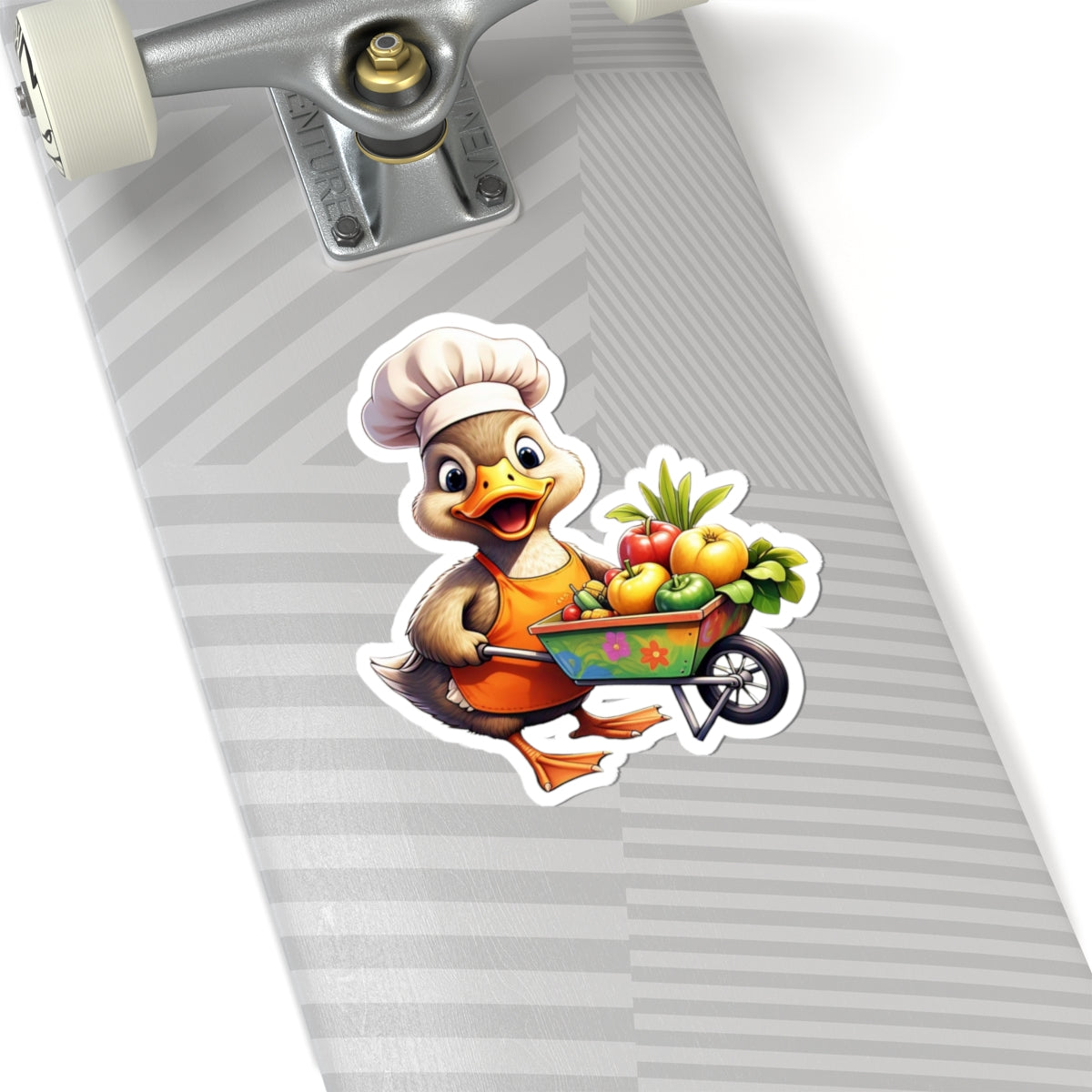 Cute Chef Duck Kiss-Cut Stickers for Gardeners & Food Lovers