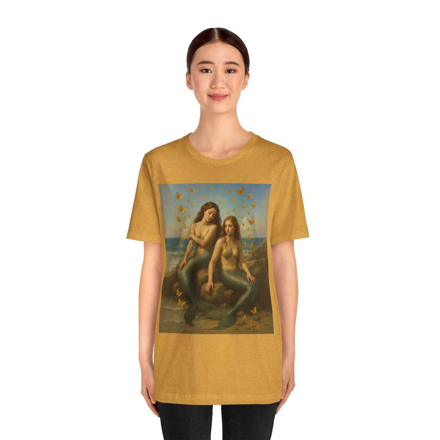 Mermaid Goddess Tee - Artistic Short Sleeve Shirt